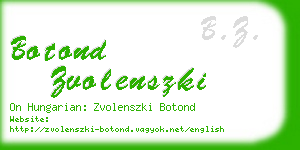 botond zvolenszki business card